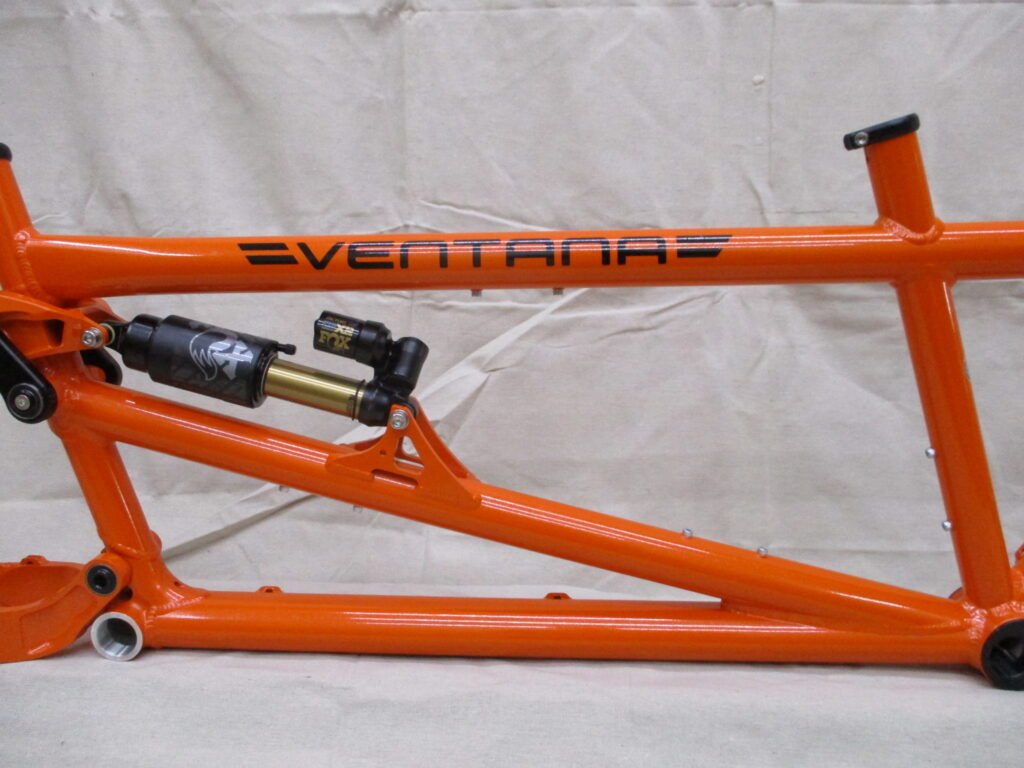 Ventana Grizzly MTB-Tandem, Rahmen mittelsektion von rechts Farbe Mango Tango