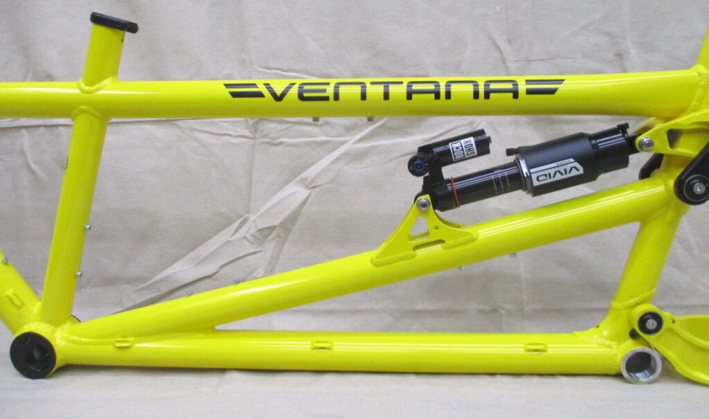 Ventana Grizzly MTB-Tandem, Boomtube Secthon von links, Farbe Neon Yellow